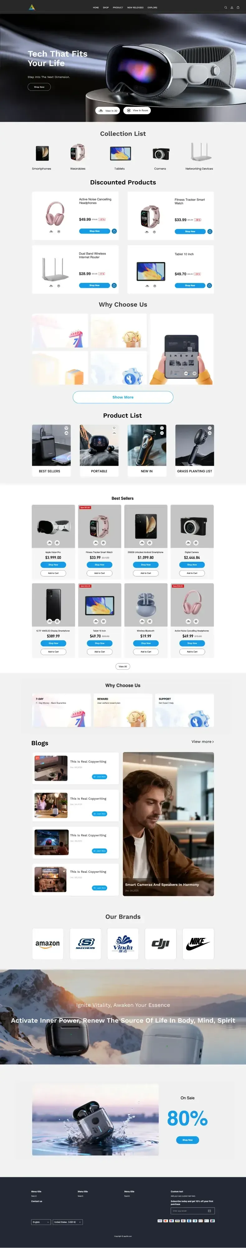 3D&AR Electronics 店铺设计预览
